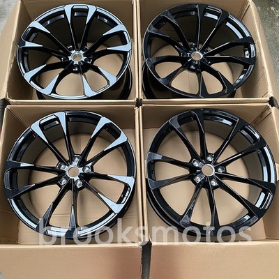 24'' TWIN 5 SPOKE STAGGERED BLACK STYLE FORGED WHEELS RIMS FITS LAMBORGHINI URUS