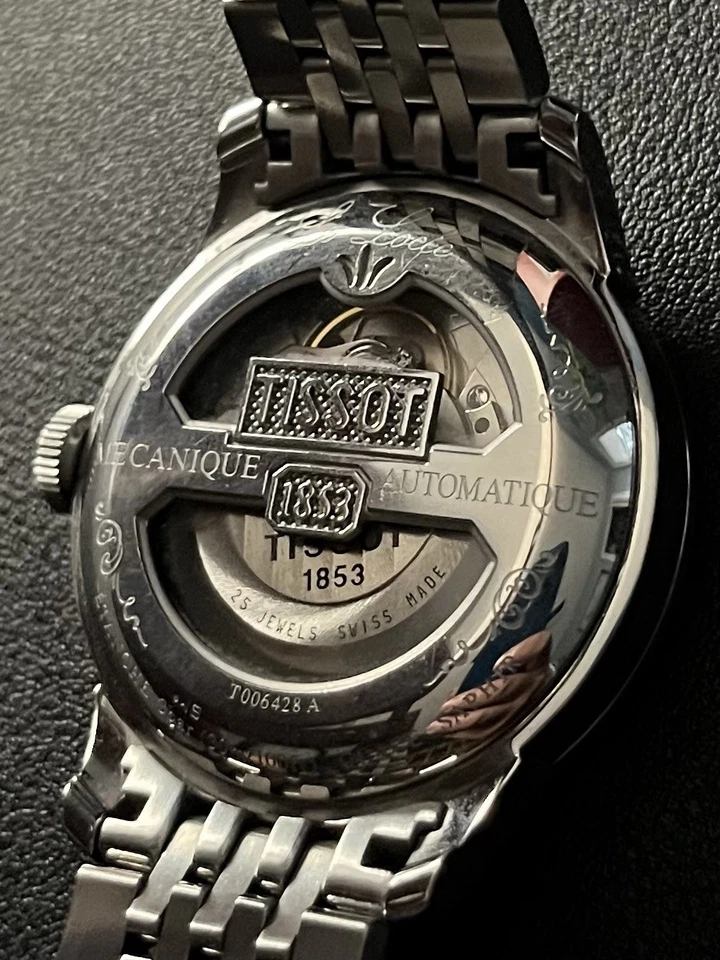 Tissot Le Locle Men's Black Automatic Watch with original box and papers.  - Image 2 of 4