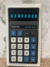 Calcolatrice da tavolo vintage SANYO SACOM MINI CX-8001B 8 cifre *LEGGI