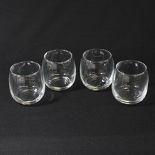 Lot Of 4 Unbranded Matching Clear Glass Tea Light/Votive Candle Holders 2.75"