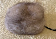 Vintage Norwegian silver fox muff.  Brand new