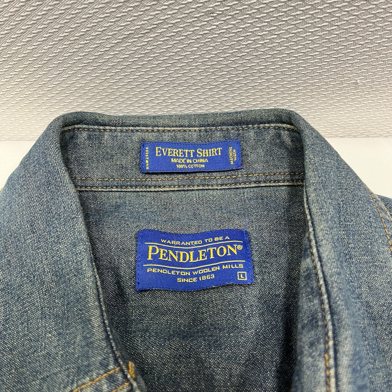 Pendleton Everett Shirt Button Down L/S Denim Sty… - image 3