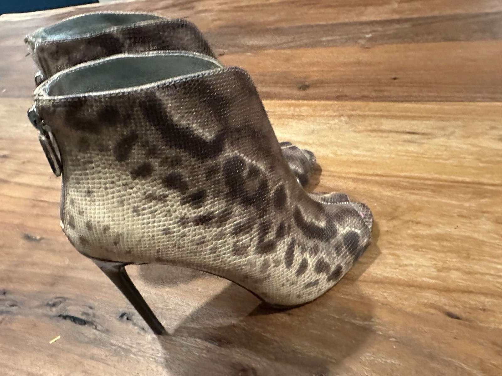 Tory BIRCH Python Snake Leather Heels Size 8 - image 3