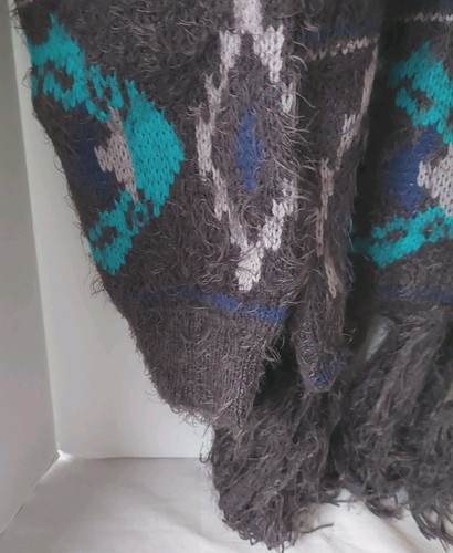 Maglione donna azteco con frange Powder River Outfitters by Panhandle nuovo con etichette taglia small - Foto 12 di 14
