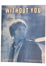 Vintage Without You Sheet Music Harry Nilsson RCA Records 1972 Classic Apple USA