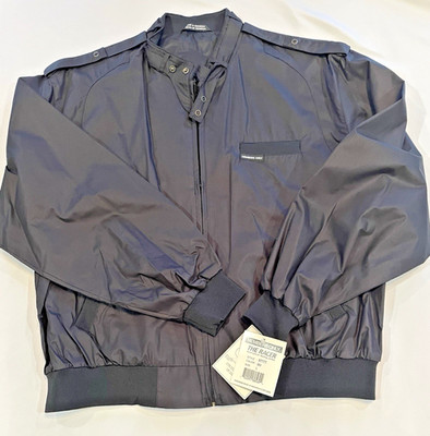 Members Only Cafe Racer Jacket - DEADSTOCK+TAGS - SIZE  Large  Bomber Black
