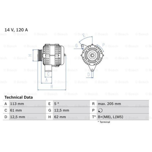 Bosch Generator Lichtmaschine 120A 14V FüR Alfa Romeo 159 Sportwagon 939_ 939-image