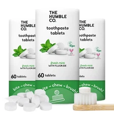 The Humble Co. Mint Toothpaste Tablets, 3 PK – Anticavity Fluoride Toothpaste...