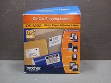 Genuine Brother DK-1202 White Paper Shipping Labels 300 Labels New Open Box 