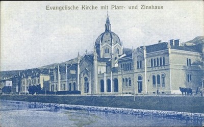 Ak Sarajevo Bosnien Herzegowina, Evangelische Kirche, Pfarr- und... - 4223462