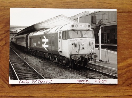 Photograph 50036 Victorious  British Rail Train Exeter  1989 . Free UK P&P