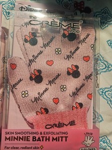 Disney Minnie Mouse Bath Mitt Skin Smoothing Exfoliating Gloves The Crème Shop
