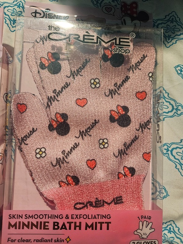 Disney Minnie Mouse Bath Mitt Skin Smoothing Exfoliating Gloves The Crème Shop