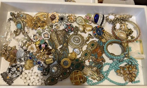 REPAIR~HARVEST~CRAFT* Vintage & Costume Jewelry Lot Some S / Givenchy Meriam H