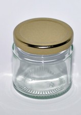 Round Jar Glass Jam Marmalade Pickling Chutney 4oz 125ml with Lids