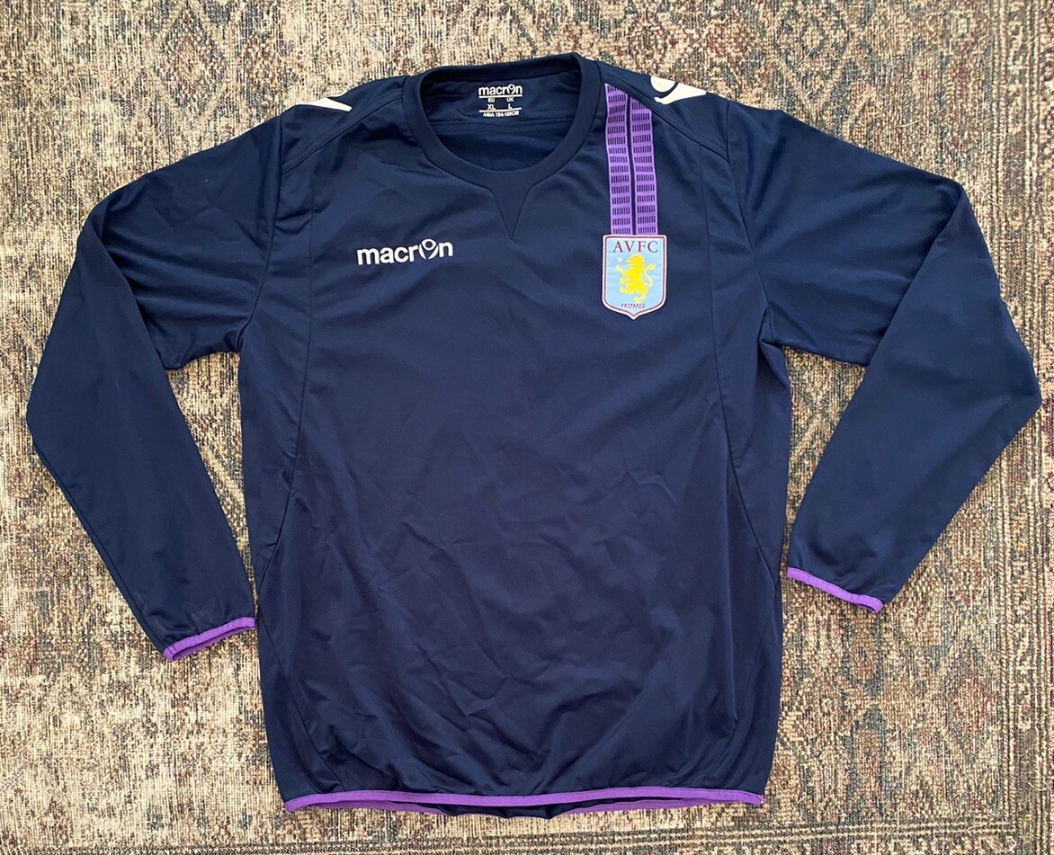 AVFC Aston Villa Long Sleeve MACRON Soccer Jersey Football Shirt