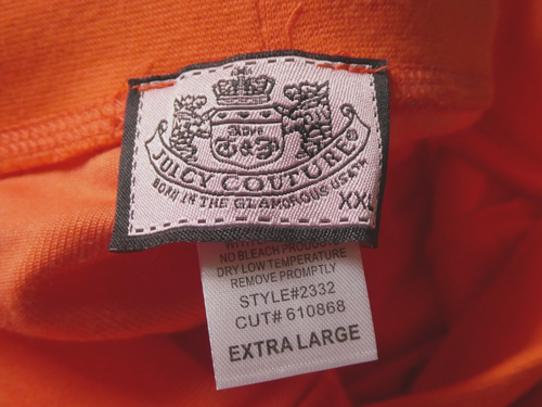 Juicy Couture Tracksuit Coral Orange Crystal Rhinestone Embellished Medium - Picture 15 of 15