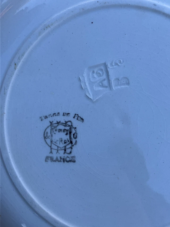 2 Assiettes plates - Choisy le roi - Faïence blanche - XIXème - Photo 4/4