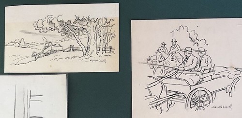 Early 1900’s EDWARD CASWELL N. Y. 4 Illustration People in Action - Picture 2 of 3
