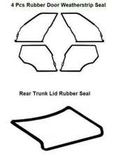 Door + Trunk Rubber Weatherstrip Seal For Mercedes Benz W124 Set 5 Pieces