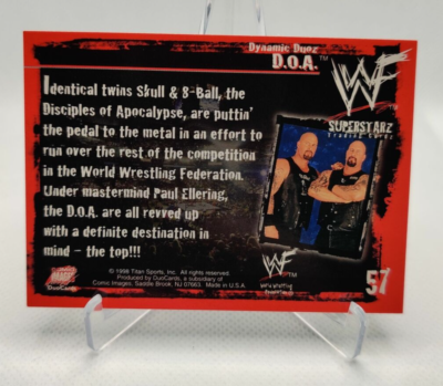 1998 Comic Images WWF Superstarz Skull 8-Ball DOA #57 wrestling
