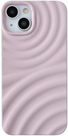 for iPhone 15 Plus Case,Water Ripple Wave Meteorite Bubble Pattern Chrome Platin