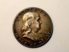 US Franklin 1/2 Dollar 1954 S -  Silver  KM#199- vf