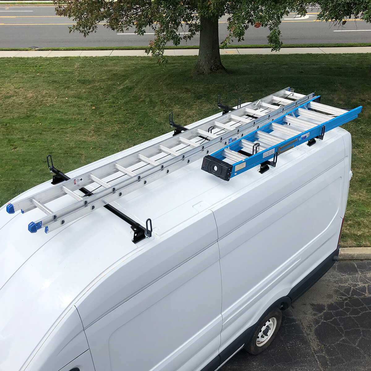 Heavy Duty Bar ladder roof rack Fits: Ford Transit Cargo Van