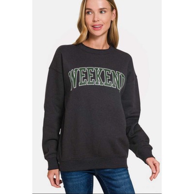 Zenana Washed Round Neck Dropped Shoulder Sweatshirt main image 1