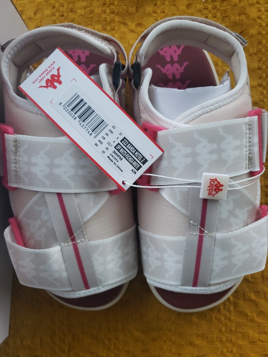 KAPPA 222 BANDA MITEL 2 Slide Sandals OFF White Fuscia Size Men s 5 Women s 6.5