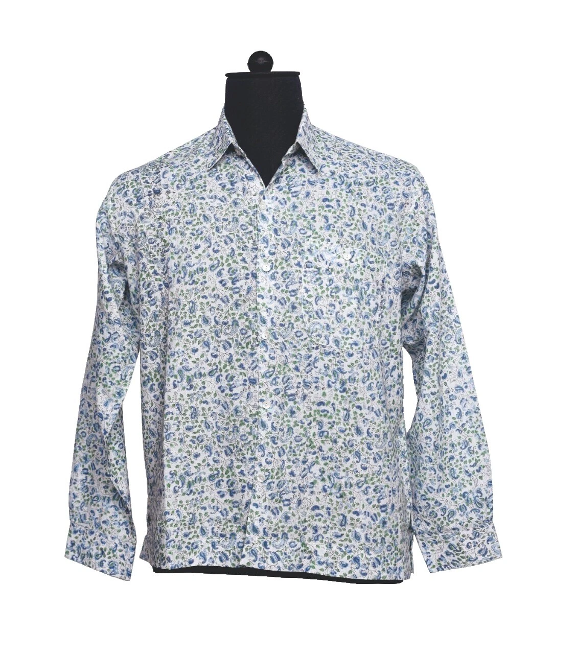 Handmade Linen Long Sleeve Casual Button-Down Shirts for Men