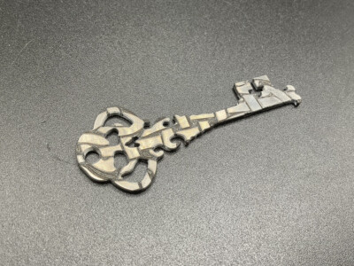 Chaves Knives Ultramar Custom Silver/Grey Skeleton Key Bottle Opener EDC