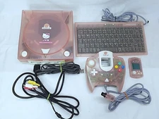 Sega Dreamcast console Hello Kitty Pink set New Battery HKT-3000 NTSC-J Tested