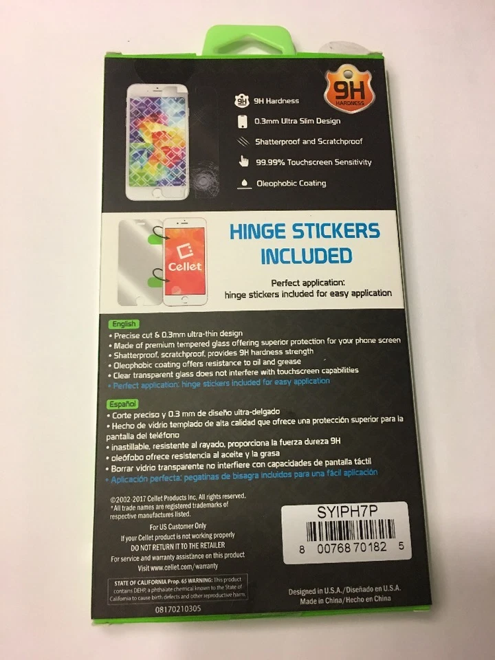 CELLET Tempered Glass Screen Protector, Apple iPhone 8/7/6S/6 Plus PRIVACY - Image 2 of 4