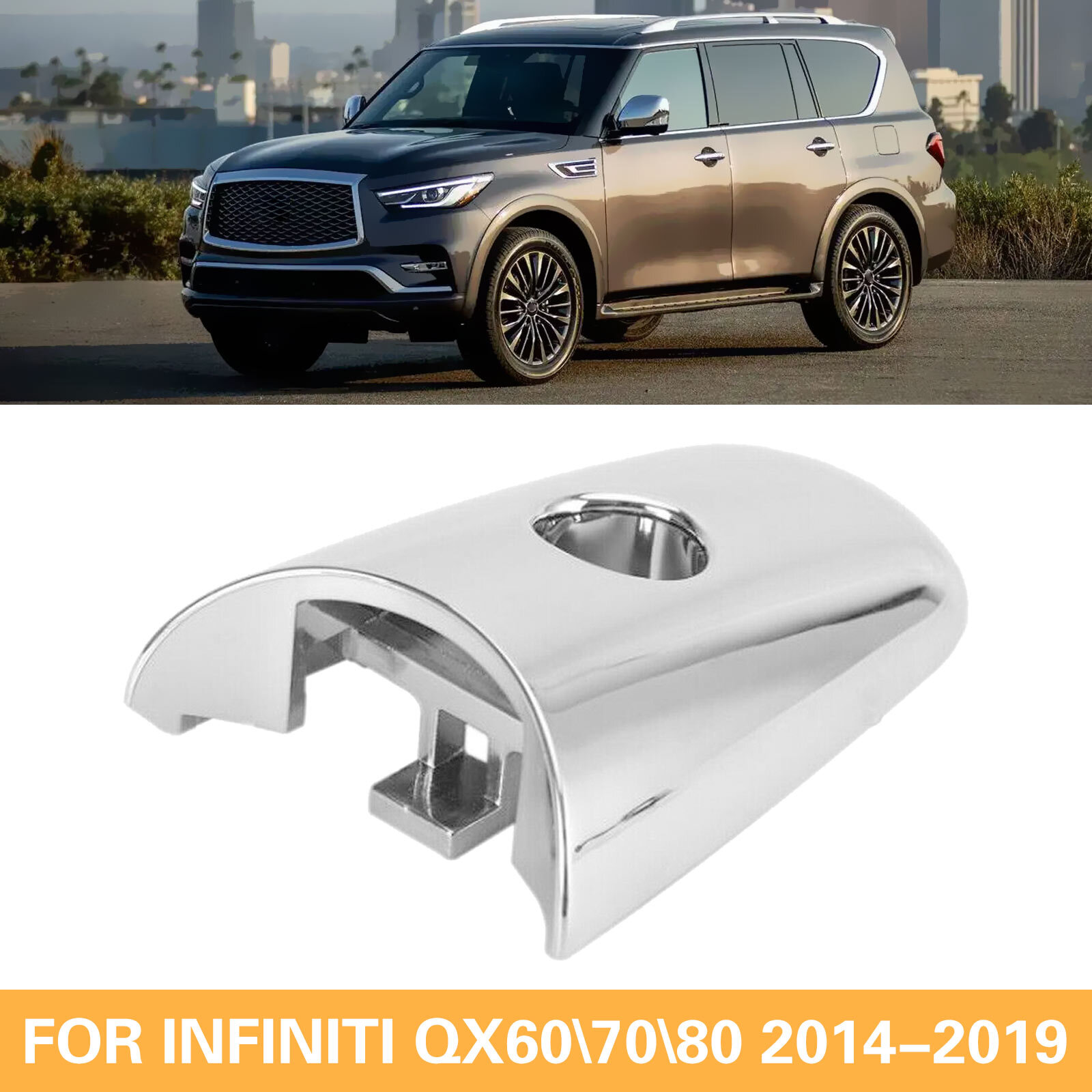 For Infiniti QX60 QX70 QX80 20142019 Chrome Door Handle Escutcheon