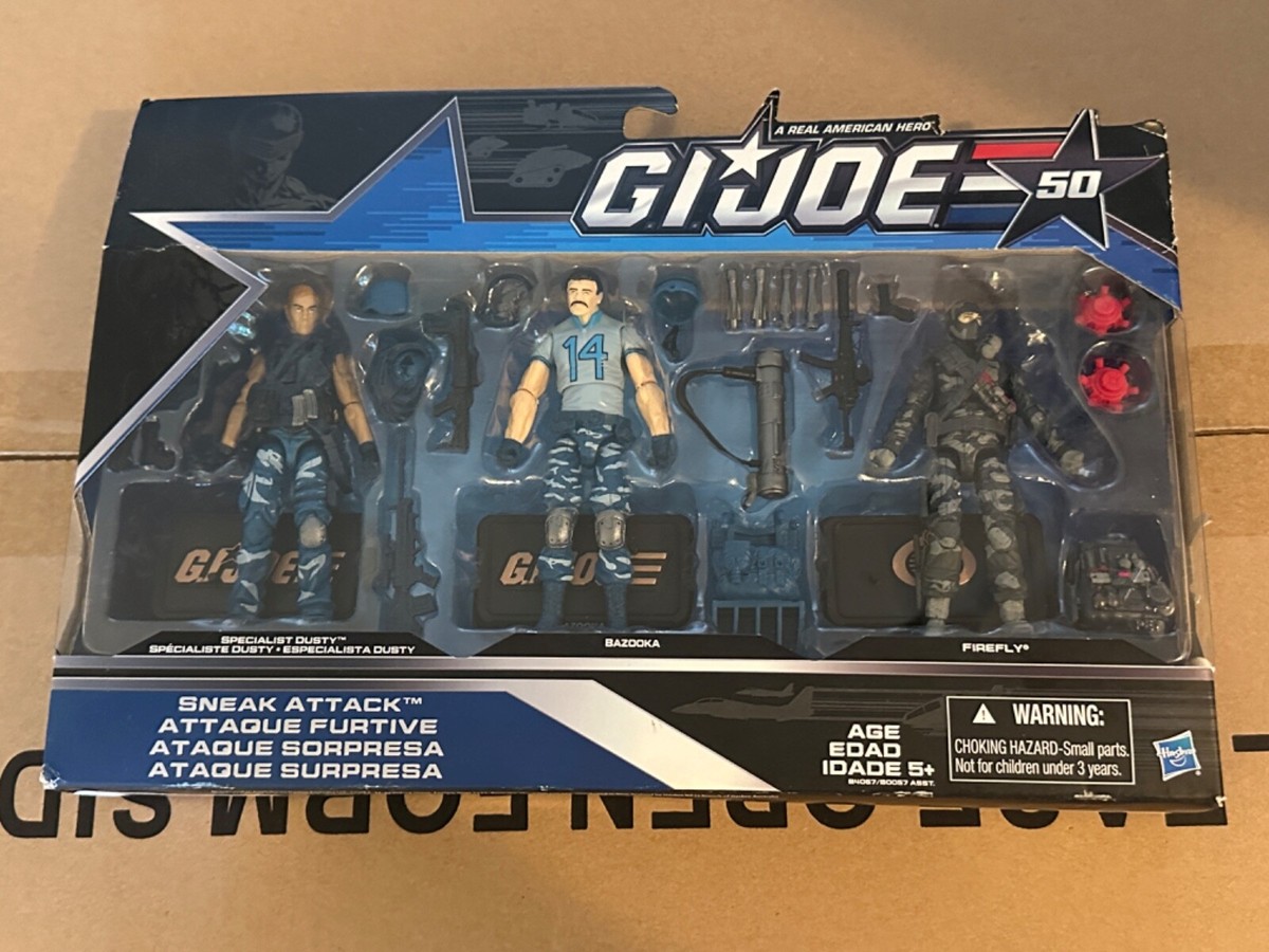 GI Joe 50th Anniversary Sneak Attack Specialist Dusty-Bazooka-Firefly  2015