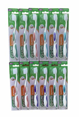 #ad 12 Pack Gum Sunstar #509 Summit Sensitive Compact Toothbrushes $30.99