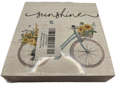 5x5 Inch Spring-Summer-Office-Decor-Desk, Sunshine Decor Wooden Box Sign
