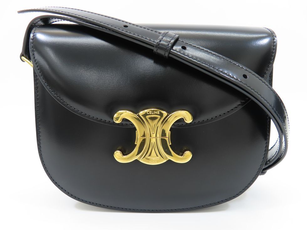 Celine 110413BF4.38NO Shiny Calfskin Black Teen Buzas Trionf Celine 110413BF4.38NO Shiny Calfskin Black Teen Buzas Trionf