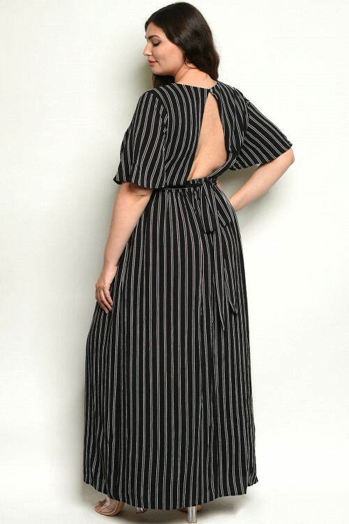 black romper maxi dress Plus Size Esme Maxi Romper