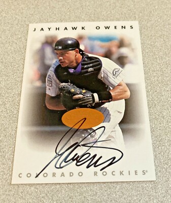 1996 Leaf Signature Series Bronze Auto Jayhawk Owens Rockies
