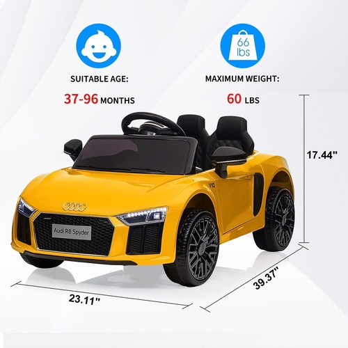 Ride On Toys for Kids Licensed by Audi Toy Car with Remote Control MP3 Player - Picture 7 of 16