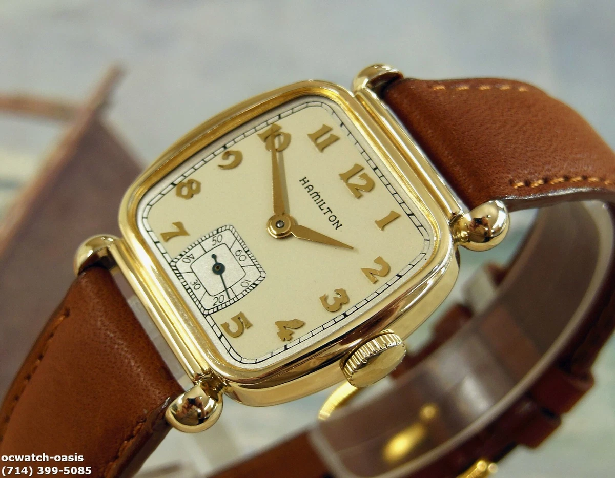 Vintage 1941 HAMILTON MARTIN Stunning Off White Dial Serviced warranty