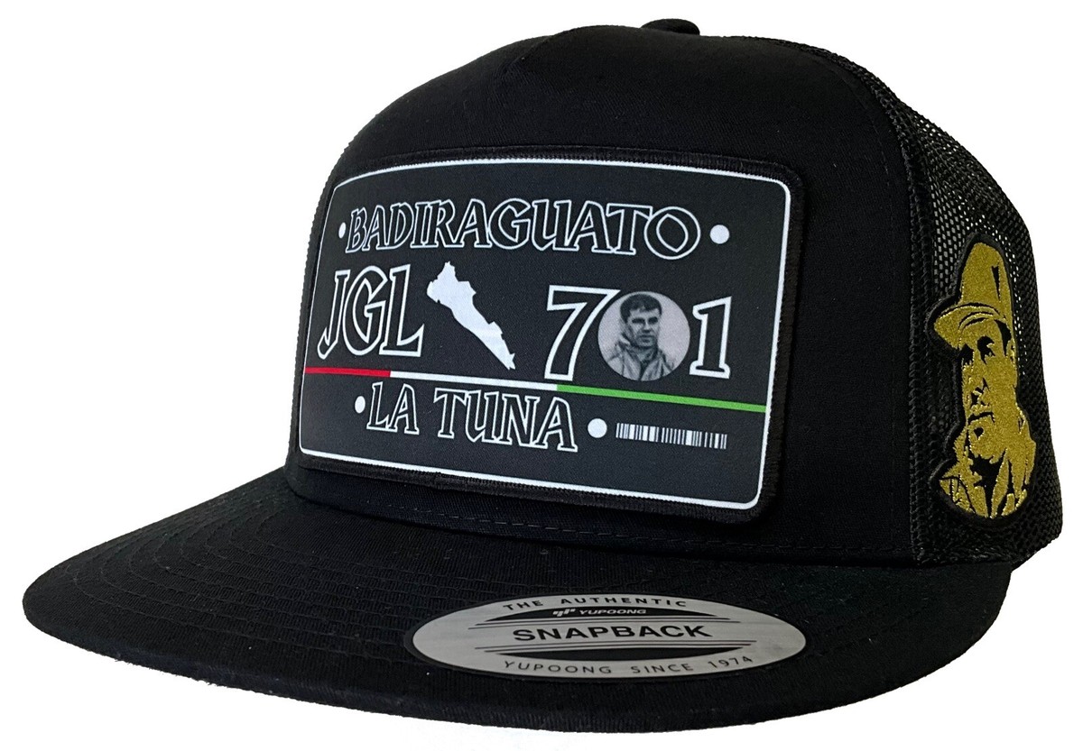 EL CHAPO GUZMAN HAT BLACK MESH BADIRAGUATO LAS TUNAS JGL 701 