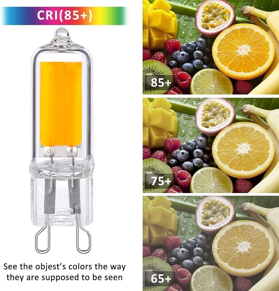 10x G9 LED Warmweiß 7W Birne Sockel Leuchtmittel COB führte Energiesparlampen - Bild 3 von 4