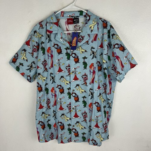 NWT Cakeworthy Who Framed Roger Rabbit Button Front Shirt Size 2XL | eBay