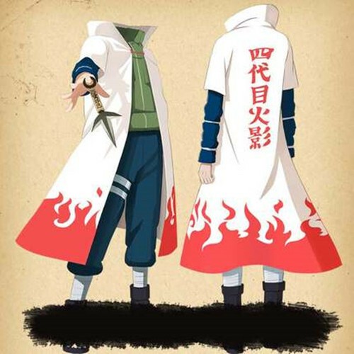 Anime 4th Yondaime NAMIKAZE MINATO Hokage Disfraz de Halloween Cosplay  Manto Abrigo | eBay