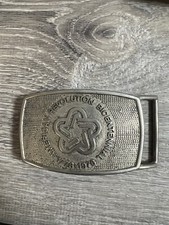 VINTAGE AMERICAN REVOLUTION BICENTENNIAL BELT BUCKLE 1776-1976 LEE CO. Bin 46