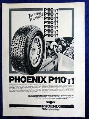 Phoenix Gürtelreifen, P 110 Ti originale Werbung aus 1971
