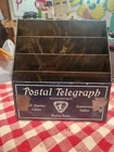 VINTAGE ORIGINAL ANTIQUE POSTAL MACKAY RADIO  TELEGRAPH TIN SIGN